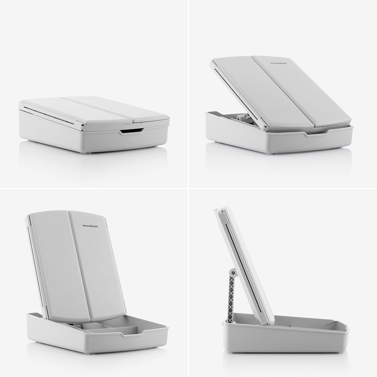 Innovagoods 3-In-1 Opvouwbare Ledspiegel Met Make-Uporganizer Panomir Innovagoods