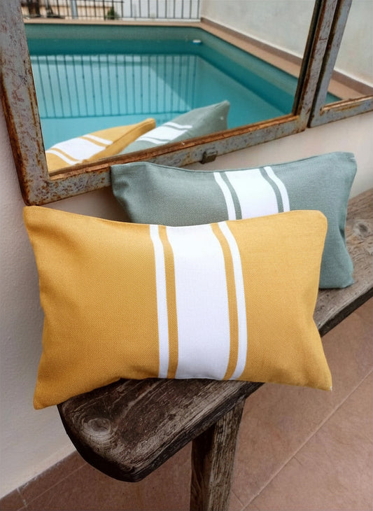 Strandkussen blauw-grijs