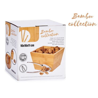 Kinvara Notenkraker Kinvara Bruin Metaal Bamboe 16 X 11 X 16 Cm Notenkraker