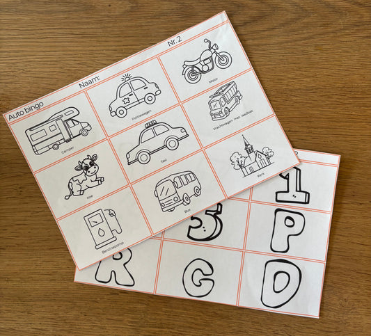 Vakantie / Auto bingo