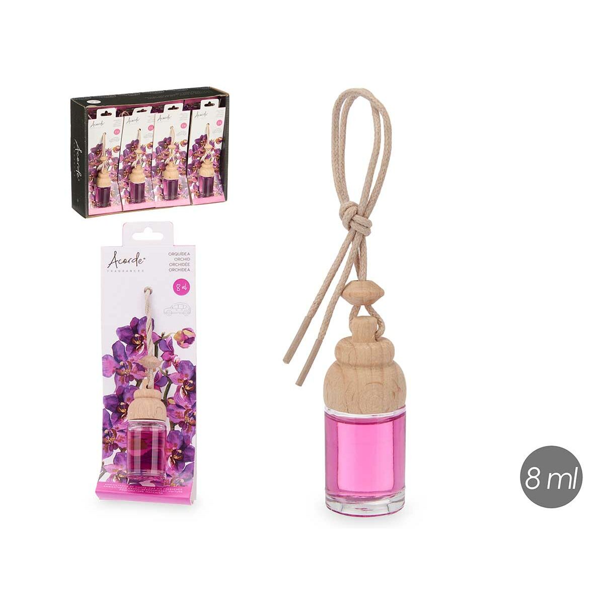 Acorde Bamboestokken Acorde 3-D-Ar 3-D-Ar Glas Geur Orchidee 8 Ml (12 Stuks)