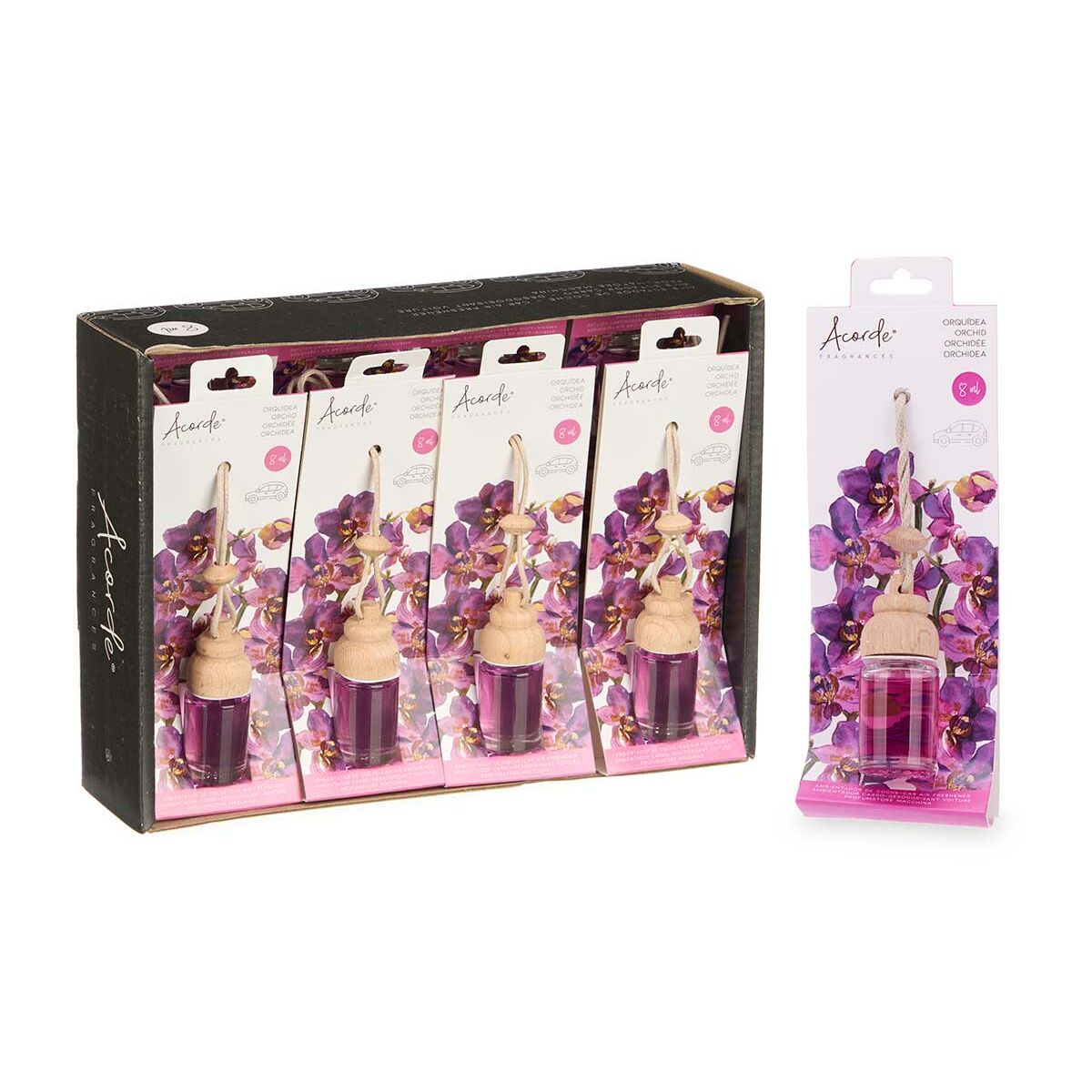 Acorde Bamboestokken Acorde 3-D-Ar 3-D-Ar Glas Geur Orchidee 8 Ml (12 Stuks)