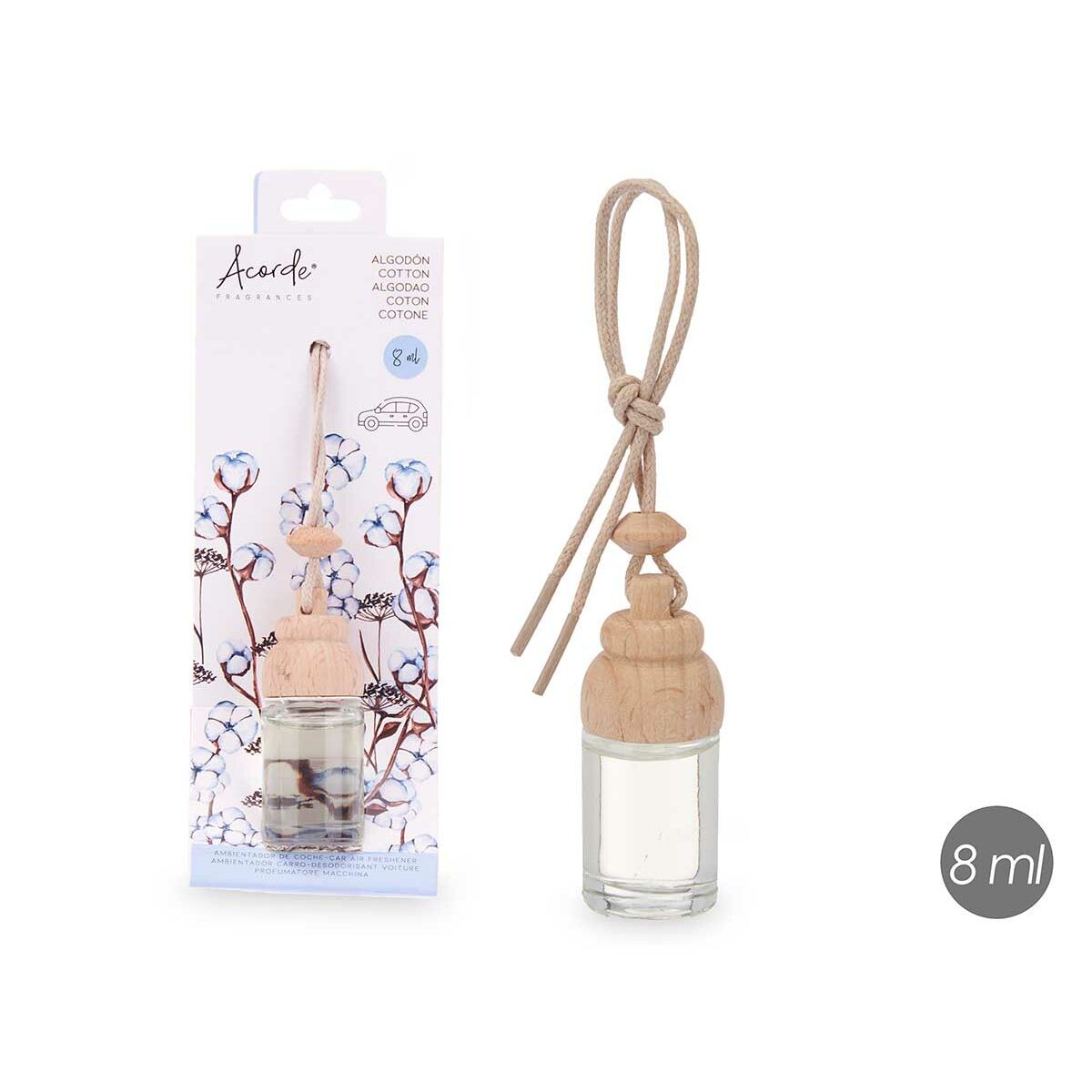 Acorde Bamboestokken Acorde 3-G-Ar 3-G-Ar Glas Geur Katoen 8 Ml (12 Stuks)