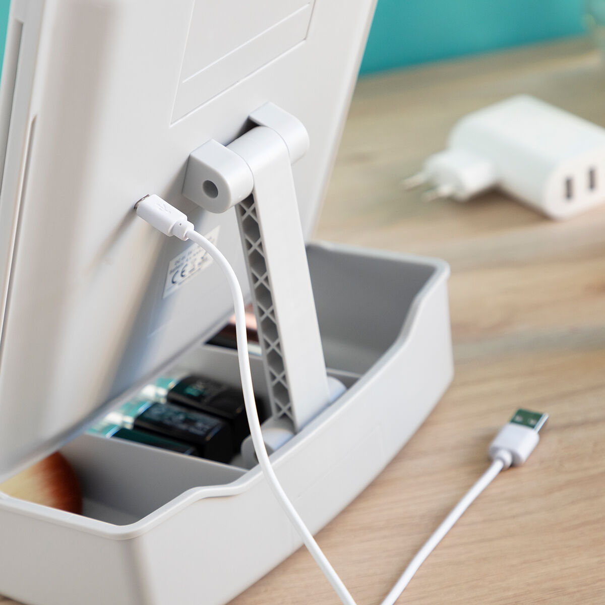 Innovagoods 3-In-1 Opvouwbare Ledspiegel Met Make-Uporganizer Panomir Innovagoods